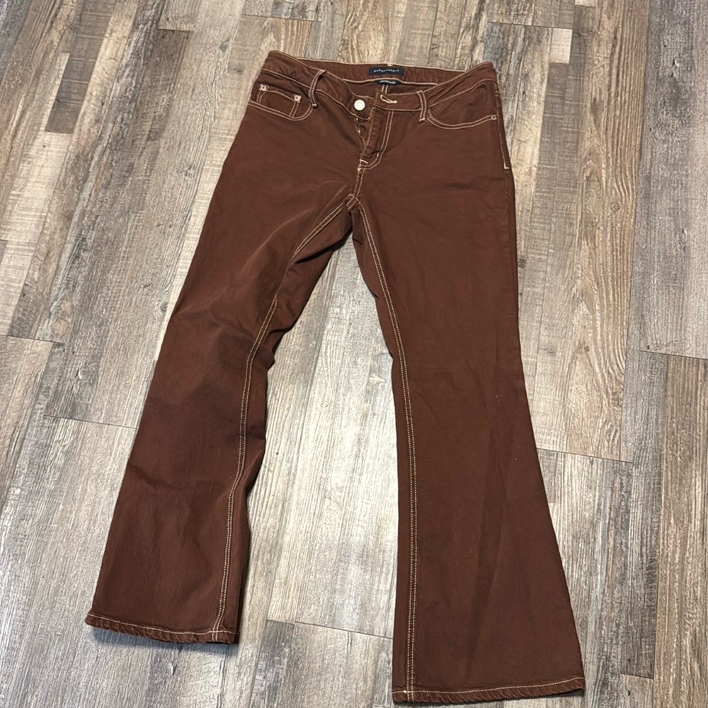 Brown low rise flare Aeropostale jeans size 10 r